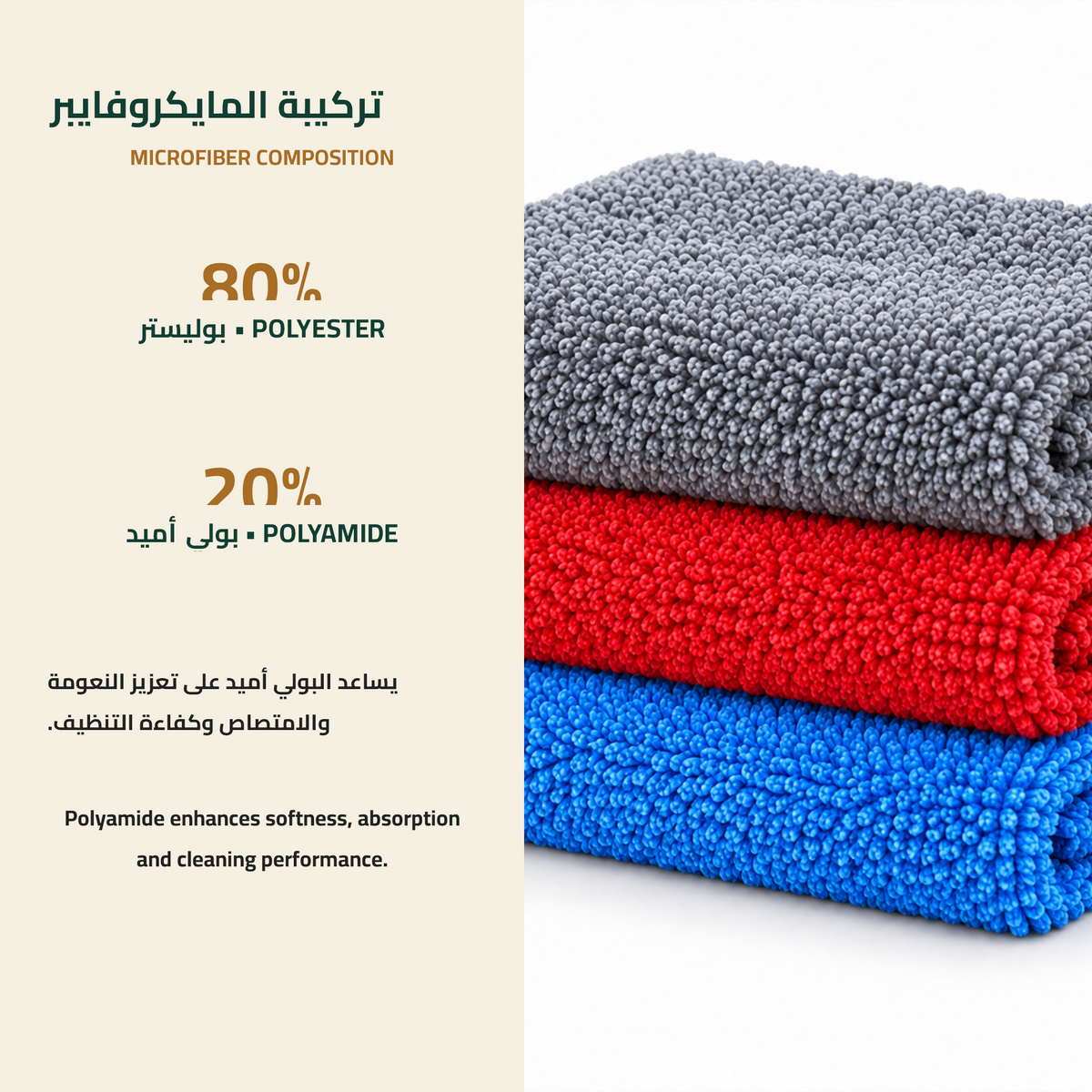 Cairo Brand dust cleaning towels - microfiber composition