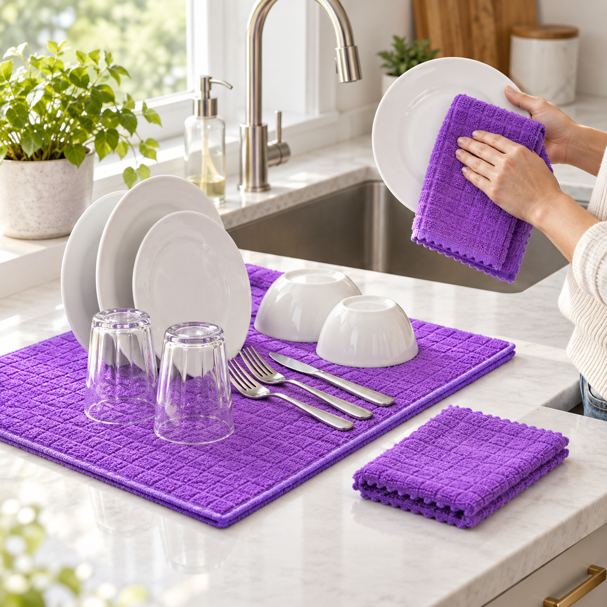 Cairo Brand kitchen drying set - in use