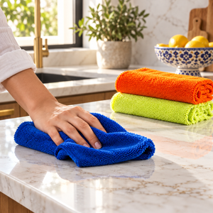 Cairo Brand multipurpose cleaning towels - in use