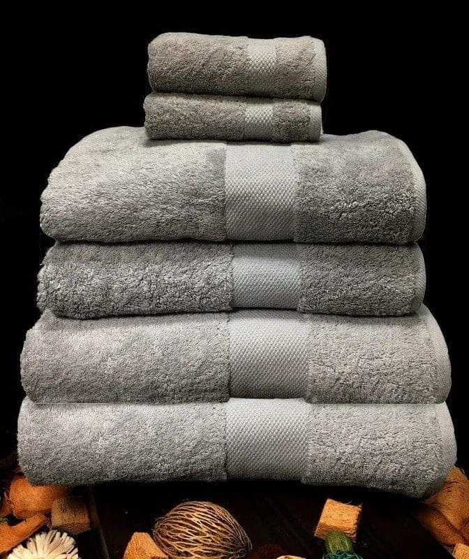 100% Egyptian Cotton  Bath Towels (70x140cm) - Pack Of 2 - Grey